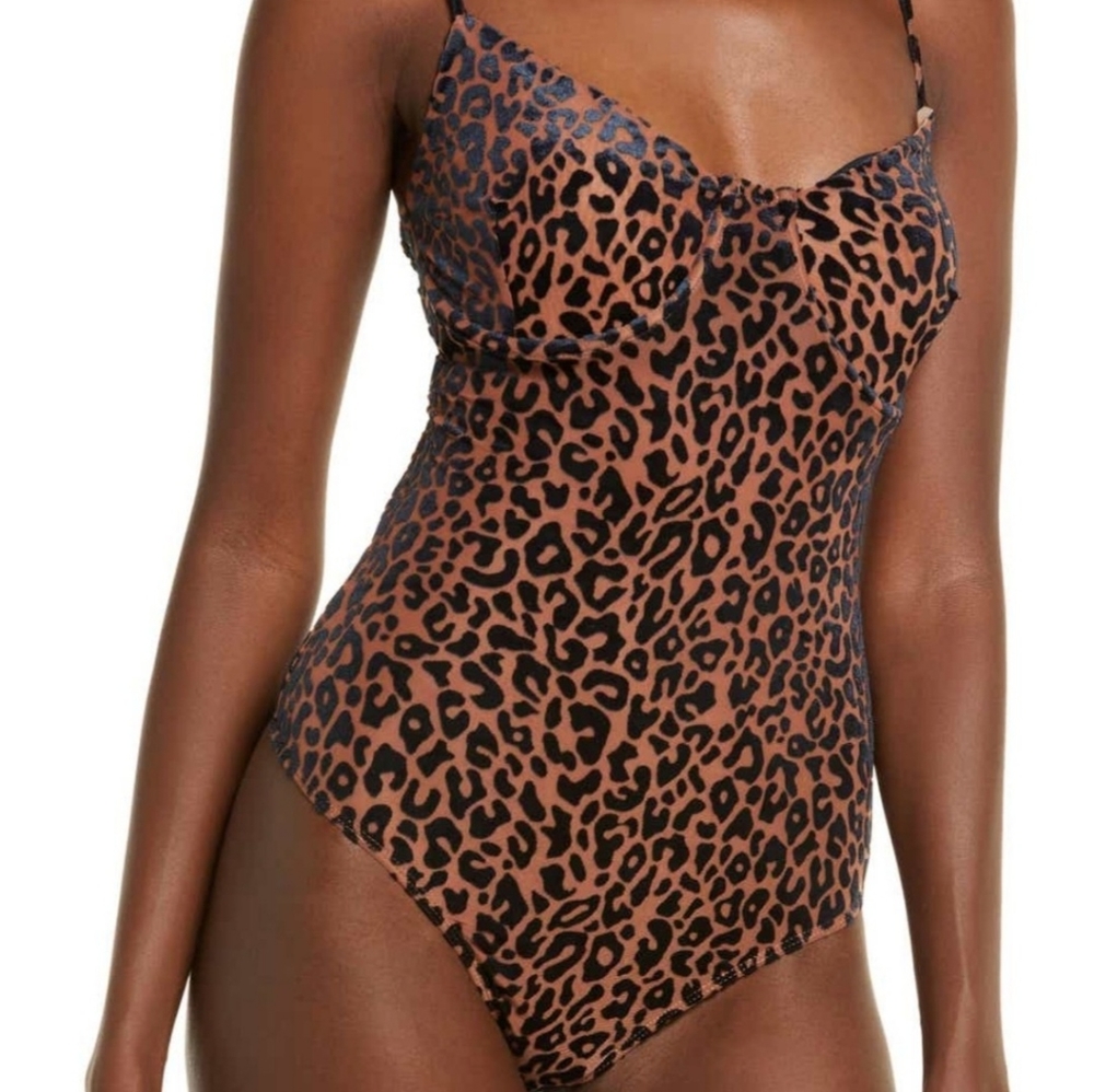 Naked Wardrobe Leopard Bustier Bodysuit